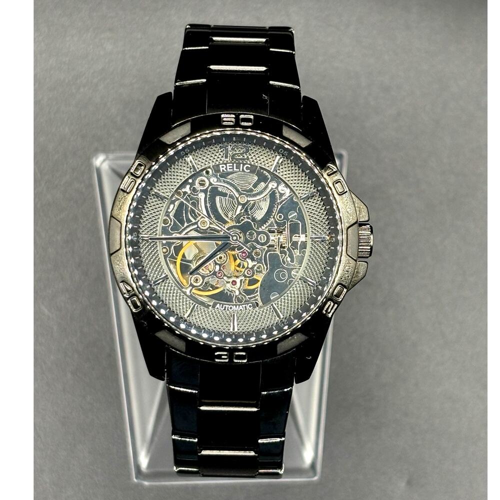 Relic by Fossil Brennan ZR11853 Automatic Skeleton Gunmetal Men’s Watch